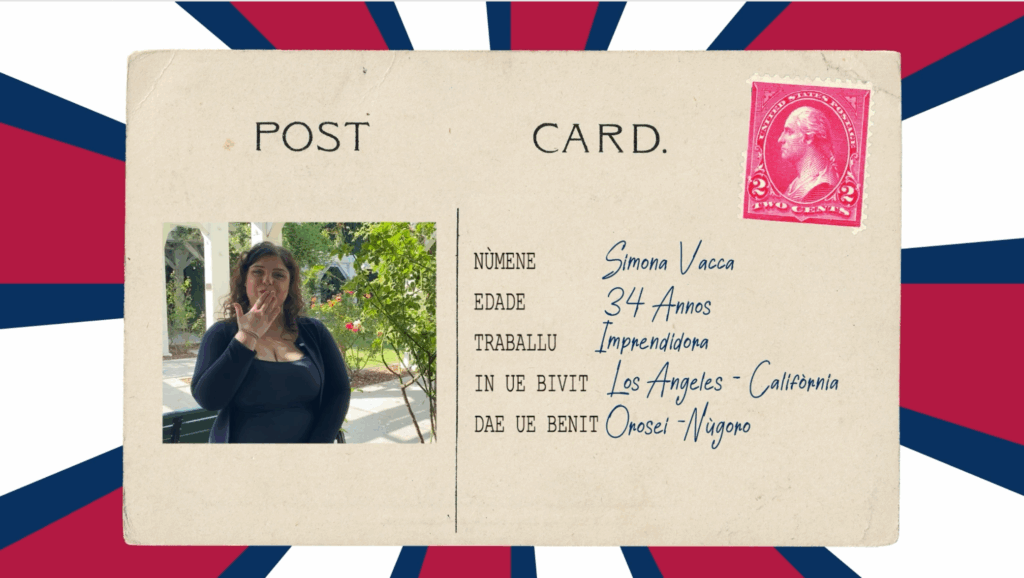 Postal de presentació de Simona Vacca.